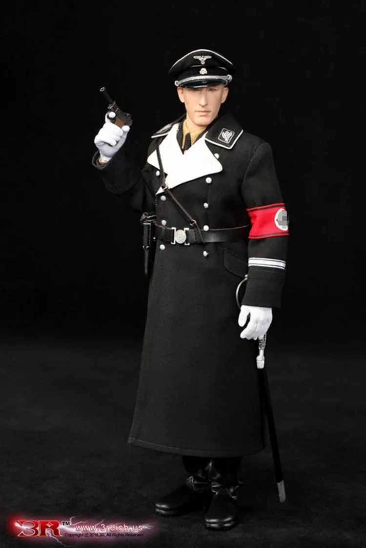 DID 3R GM634 World War II German Black Uniform Heydrich 1/6 Soldiers Action Figure Model Suits