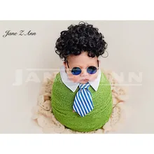 Jane Z Ann/реквизит для малышей; креативная детская одежда для фотосъемки; одежда для фотосъемки новорожденных и детей в течение 100 дней; костюм джентльмена с галстуком-бабочкой