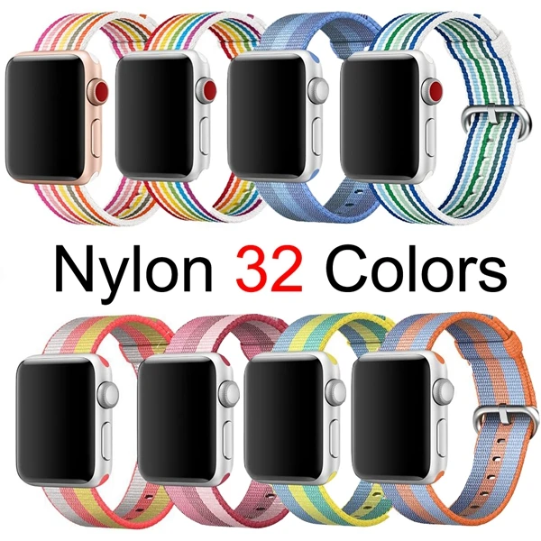 Большая цена продажи тканый нейлоновый ремешок для apple watch 42мм 38 40 мм 44