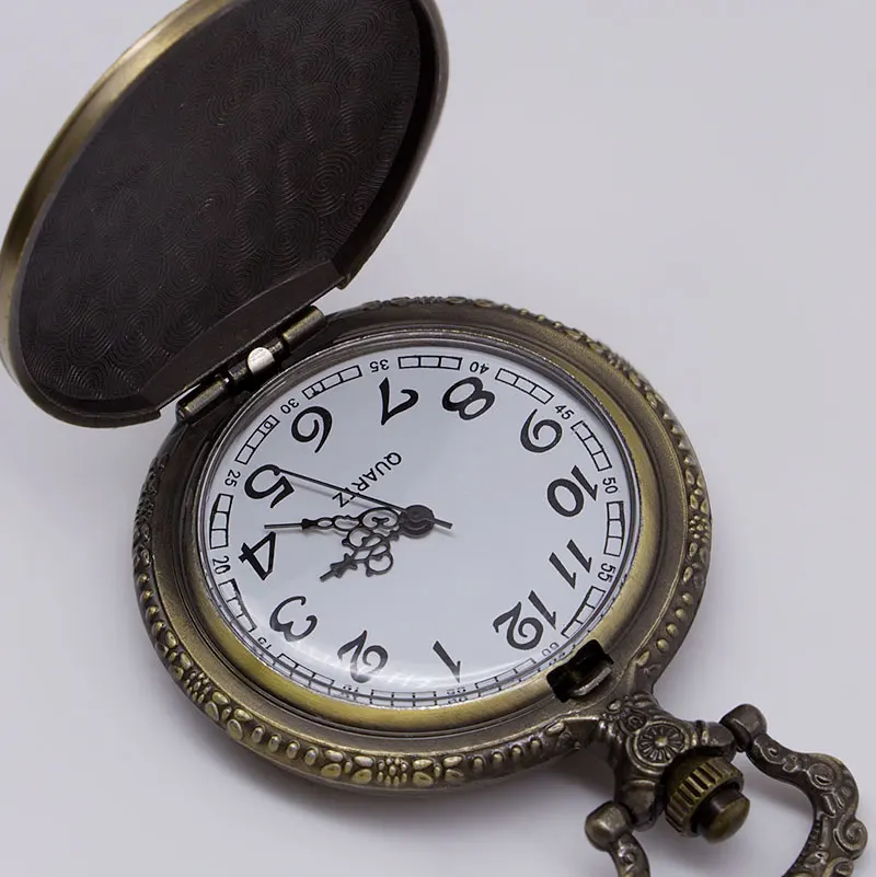 Горячая продажа винтажная цепь Ретро самая большая любовь кварцевые карманные часы Подвеска для ожерелья для отец, папа подарки CF1011