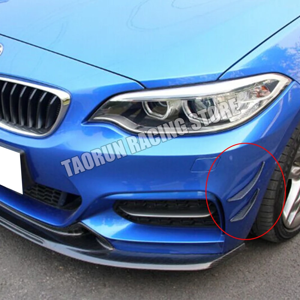 Углеродное волокно переднего бампера сбоку Canards Splitter Спойлер для BMW E90 E92 E93 F30 F32 F33 F36 F10 G30 F06 F12 F13 F15 F16