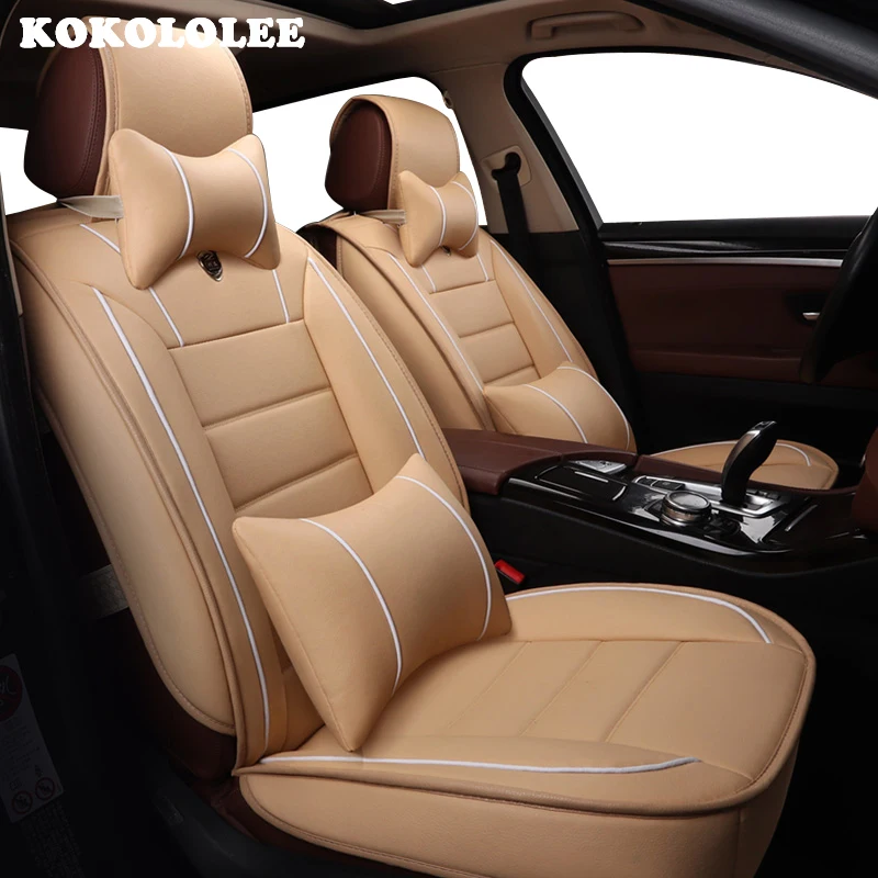 kokololee Front Rear Special pu Leather font b car b font seat cover For MG GT