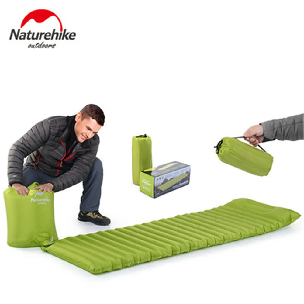 Naturehike في التخييم مرتبة هوائية للطي حصيرة فراش إطارات دراجة تسلق الجبال خفيفة الوزن نفخ في الهواء الطلق سريع ملء الهواء حقيبة مبتكرة وسادة ال...