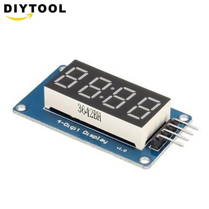 Модуль цифрового светодиодного дисплея TM1637 для arduino 7 сегментов 0 36 дюйма красная