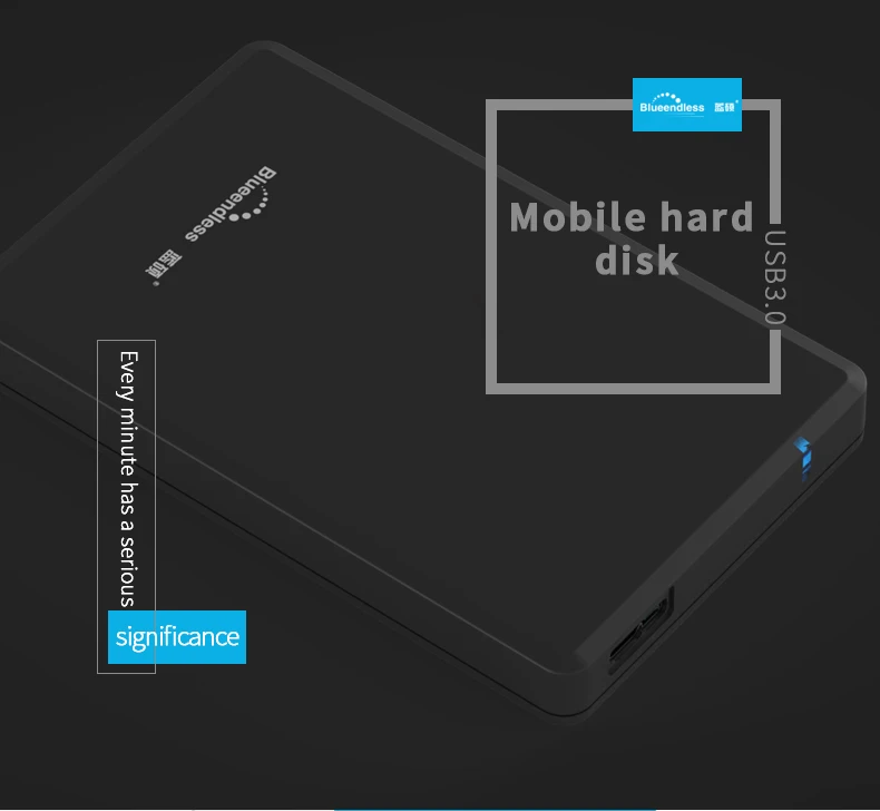 Blueendless HDD 2," внешний жесткий диск 1 ТБ/500 Гб/750 Гб Пластик Корпус для ПК Sata USB 3,0 Hdd жесткий диск Disco Duro Externo