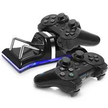 Двойной контроллер зарядная станция USB зарядное устройство док-станция с зарядным светом для sony Playstation PS3 беспроводной контроллер