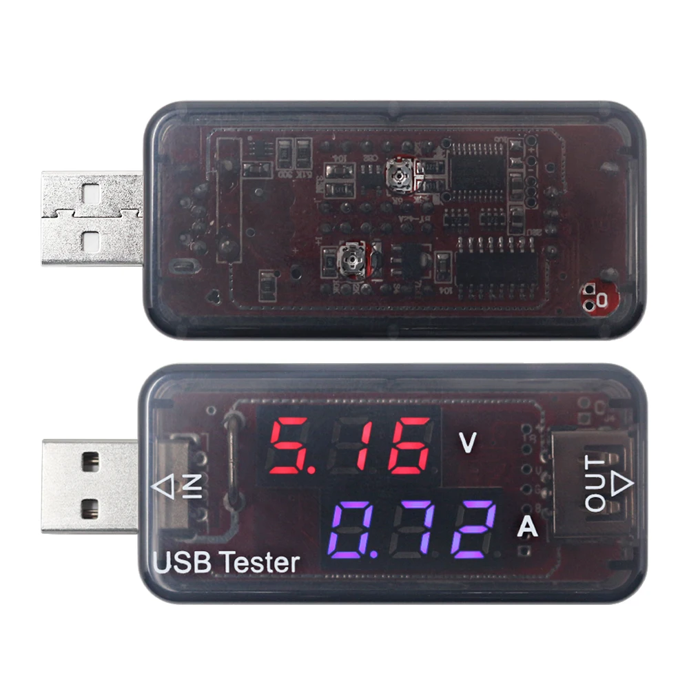 Мини двойной дисплей USB зарядное устройство Доктор Ток Напряжение Тестер питания Мобильный Beterry зарядный детектор 3,5-9 в светодиодный для сотового телефона