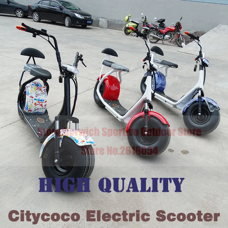 Excellent Citycoco Tire 1000W Brushless Motor Two Seats Hydraulic Shock Absorber Adult Neutral Customizable Electric Scooter 10