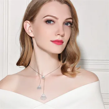 

[MeiBaPJ]Personality Simplicity Sector Pendant Necklace S925 Sterling Silver Necklace Jewelry for Women Pendant Necklace