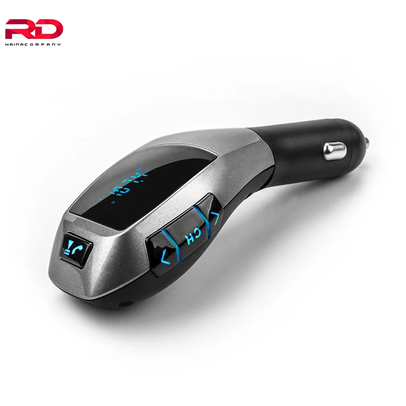 

Haina Bluetooth Car Kit Handfree Mp3 With TF Card Music Player Transmitter Slot Support 16G and FM USB Charger Port