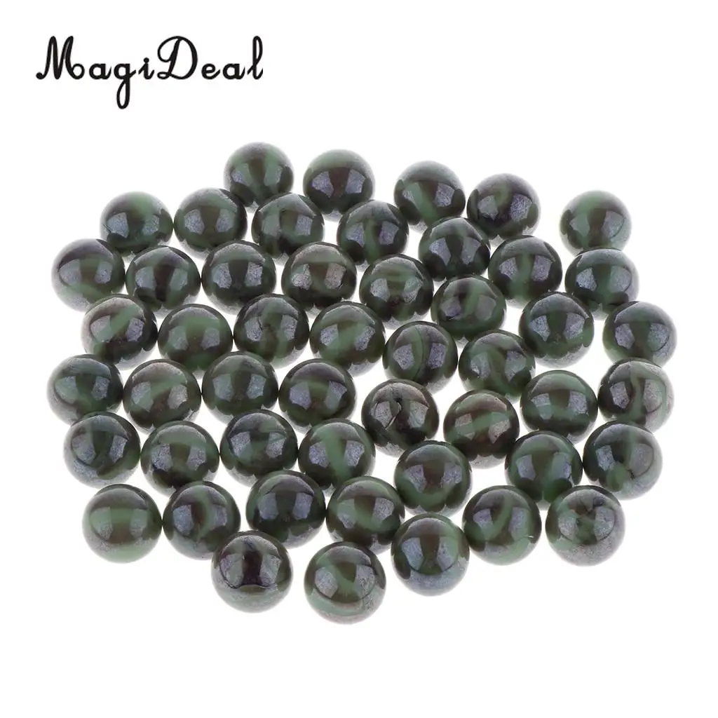 50PCS 16mm Colorful Glass Marbles, Kids Marble Run Game, Marble Solitaire Toy Accs Vase Filler & Fish Tank Home Decor - Black
