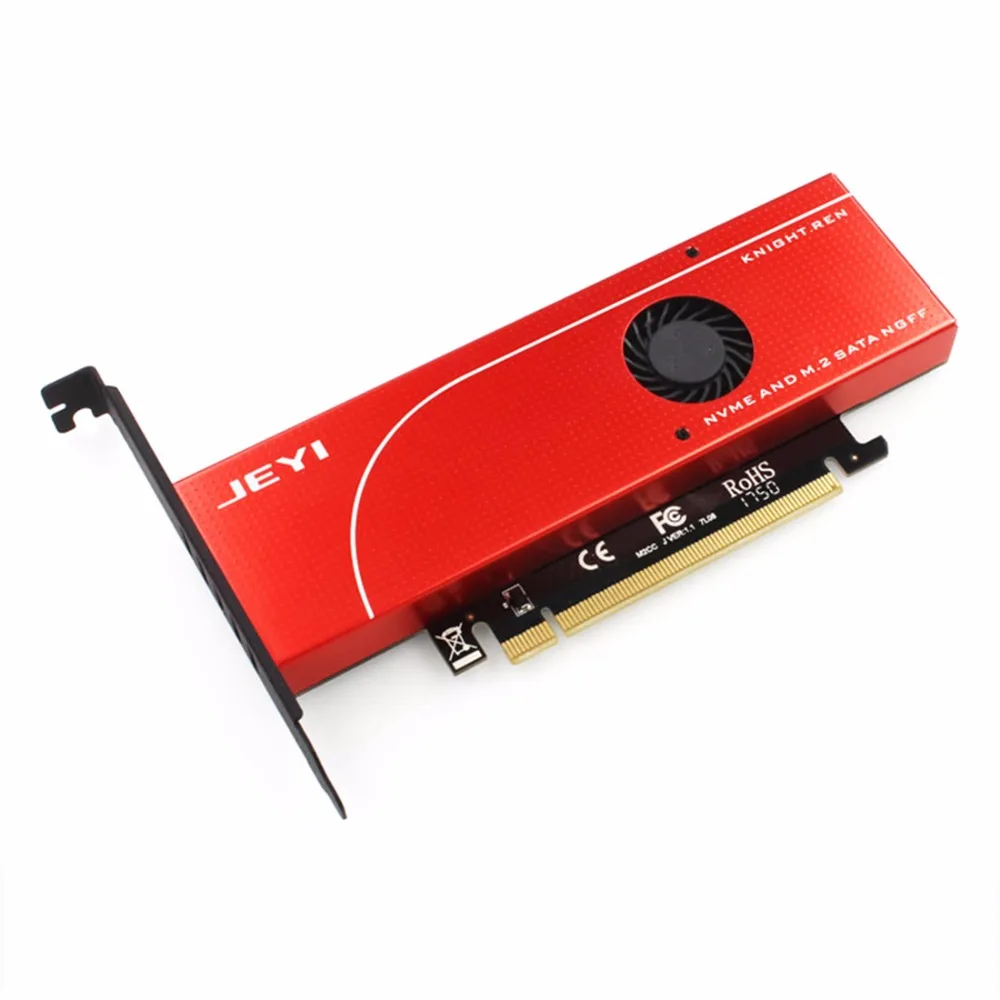  JEYI RITTER Power-Fail Schutz PCIE3.0 NVME Adapter x16 Volle Geschwindigkeit M.2 dd Auf Karte Kühlk