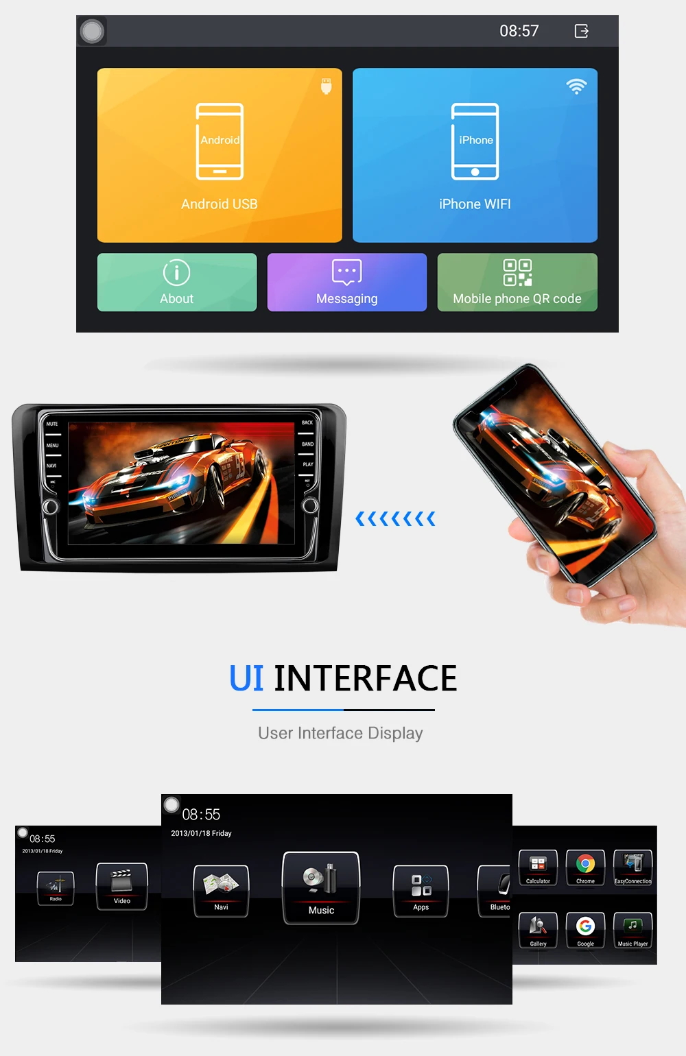 Clearance Funrover IPS 2 Din Car Multimedia gps player Android 8.0 DVD Radio Player For Mercedes/Benz/ML/GL CLASS W164 ML350 ML500 GL320 15