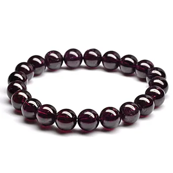

Natural stone Red Garnet Bracelet Men's Lady Crystal Single Circus Skewer Jewelry Bracelet's Birthday Gift Bracelet
