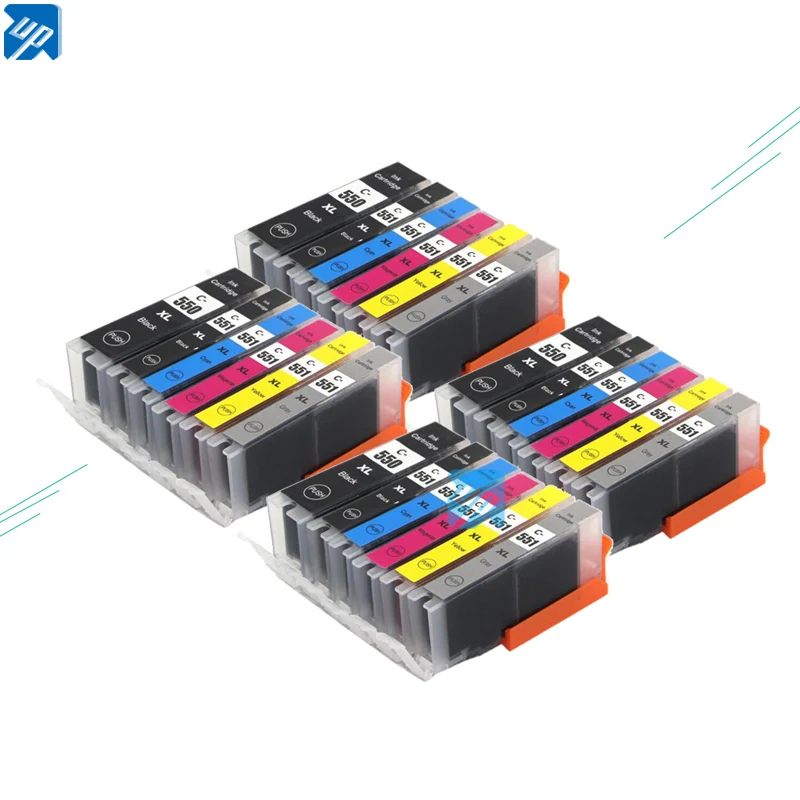 pgi550 pgi-550 Compatible ink Cartridge for Canon MG6350 MG7150 MG7550 IP8750 printer PGI 550 CLI 551 GY full ink 