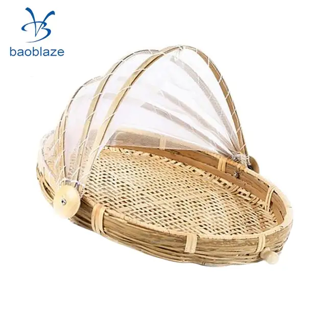 bamboo food tent basket