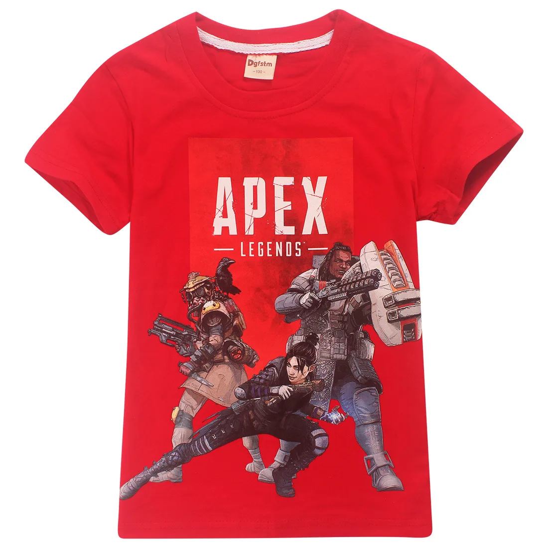 Коллекция года, красный топ, короткая футболка с героями игры Apex Legends детская повседневная одежда футболка из хлопка для мальчиков и подростков одежда для маленьких девочек+ Кепка - Цвет: t8435red