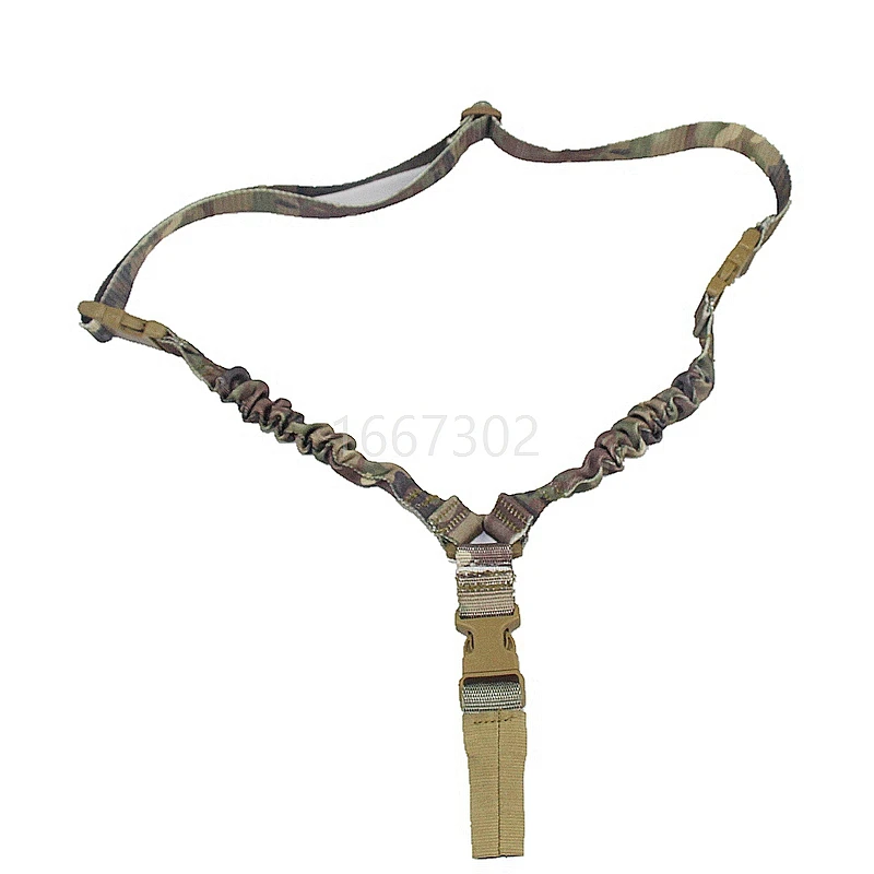 

2016 Multicam Hunting Gun Single Point Adjustable Bungee Rifle Gun Sling System Strap Nylon Shoulder Gun Sling Tactical