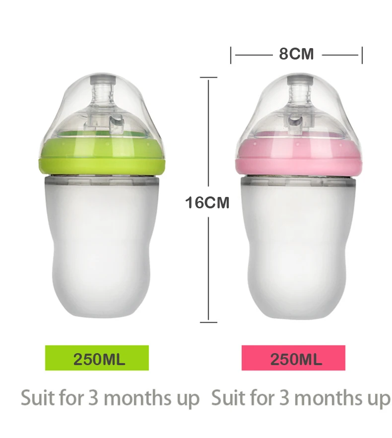 Силиконовая детская бутылка Сиппи чашки для кормления ребенка бутылочка для кормления младенцев для сока молока воды учебный Поильник бутылка 2 шт. без добавления бисфенола А