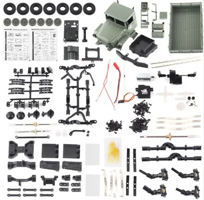 WPL B-16 B16 внедорожник RC военный грузовик WPL обновленный комплект DIY 1:16 RC автомобиль багги RC WPL монстр грузовик 6WD 6 колесный сборный Гусеничный - Цвет: Зеленый