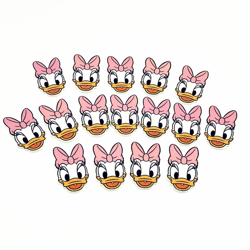 20pcs/Lot Cute Cartoon Daisy Donald Duck Cabochons Flat Back Resin For DIY Phone Case Decoration Charms Free Shipping Kids Gift