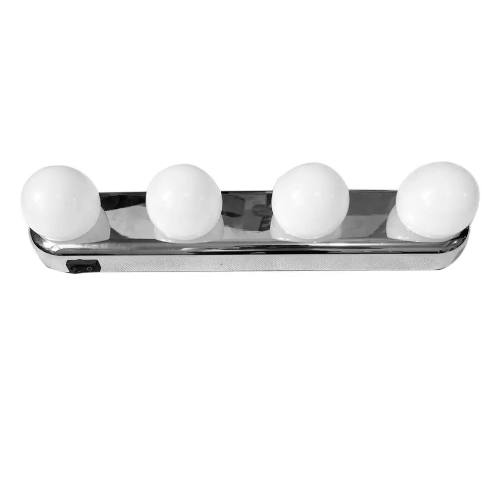 

Studio Glow Make Up Light Super Bright 4 LED Bulbs Portable Cosmetic Kit Battery Powered Mirror Lighting