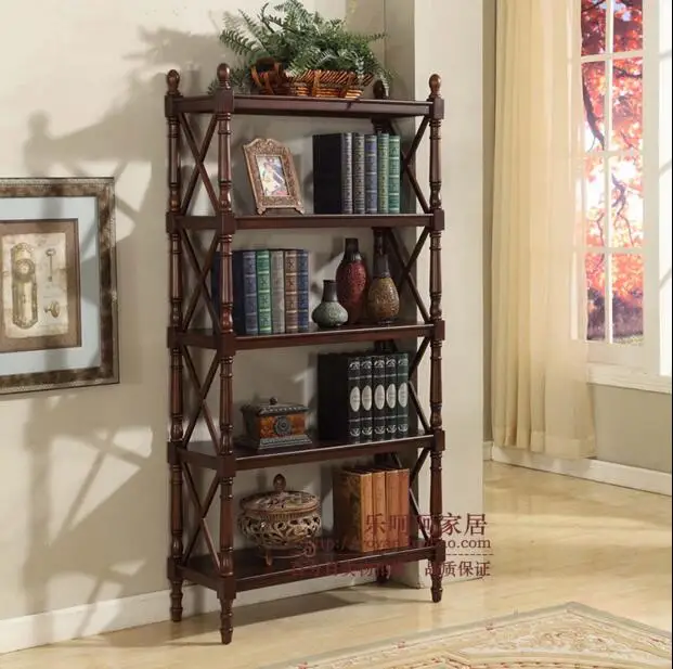 

European multi-storey bookcase display cabinet four layers five floor display rack study rack