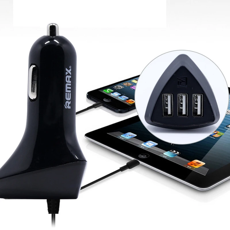 ريماكس 3 منافذ usb سيارة مهايئ شاحن 5 V/4.2A ولاعة السجائر سريعة شاحن سيارة الهاتف شاحن آيفون 7 6 s Samgsung xiaomi