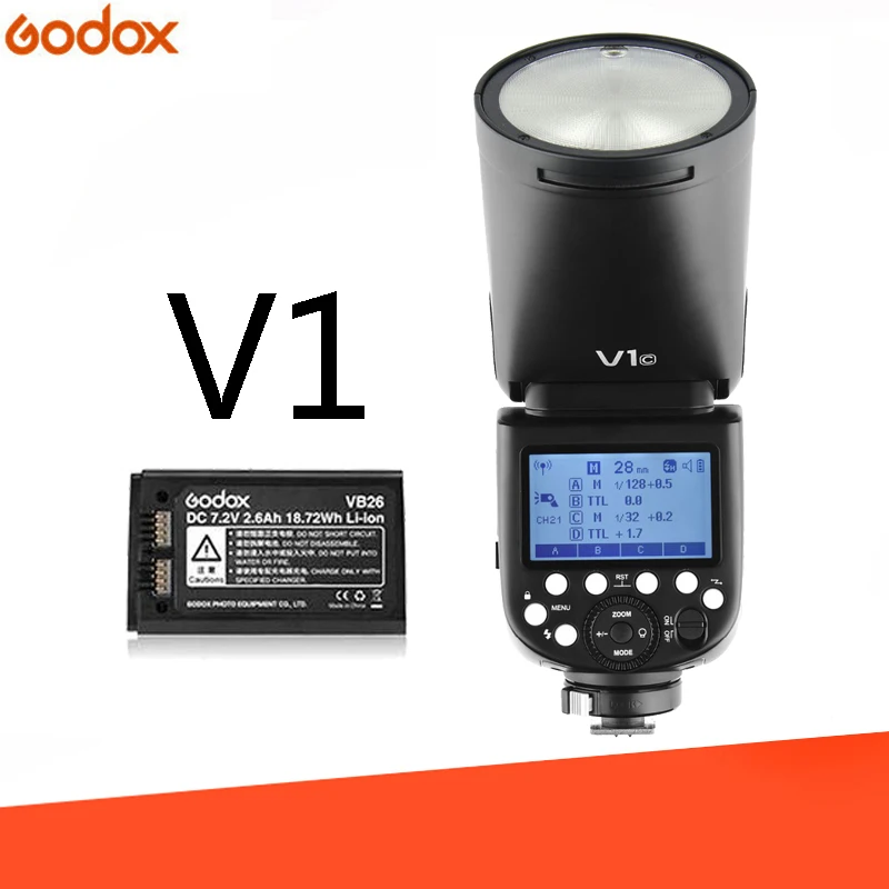 

Godox V1 Flash V1C V1N V1S V1F V1O TTL 1/8000s HSS 2600mAh lithium battery Speedlite Flash for Canon Nikon Sony Fujifilm Olympus