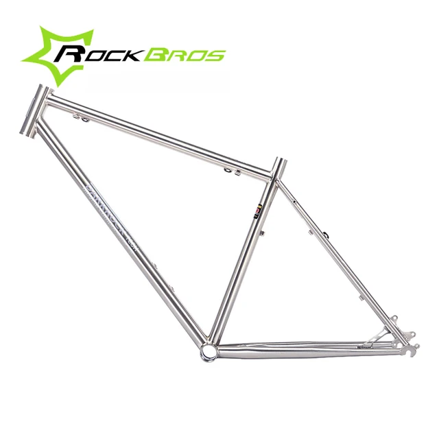 Cheap ROCKBROS Ultralight Mountain Bike Frame Bicycle Frameset Wire Drawing Reynolds 520 Quadro De Bicicleta 16-17 Inch (165-180cm)  