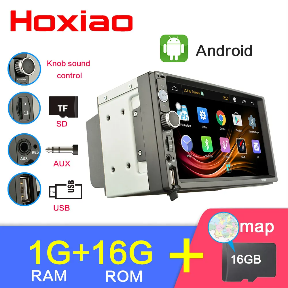 2 DIN Android автомобильное радио стерео GPS навигация Bluetooth USB SD без dvd Din сенсорный