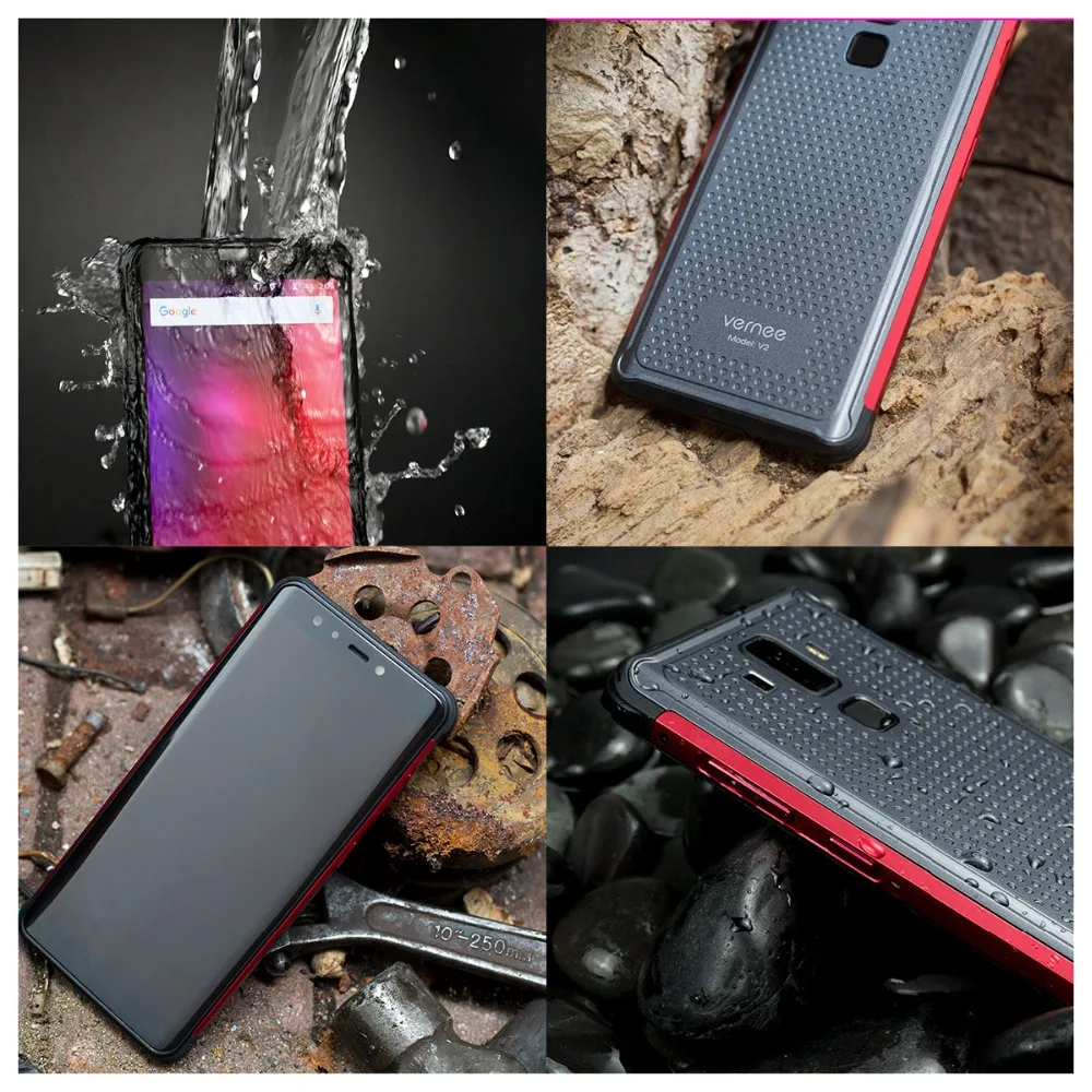 Vernee V2 Pro глобальной сети IP68 Водонепроницаемый прочный смартфон 5 99 &quotFHD Full Экран 6