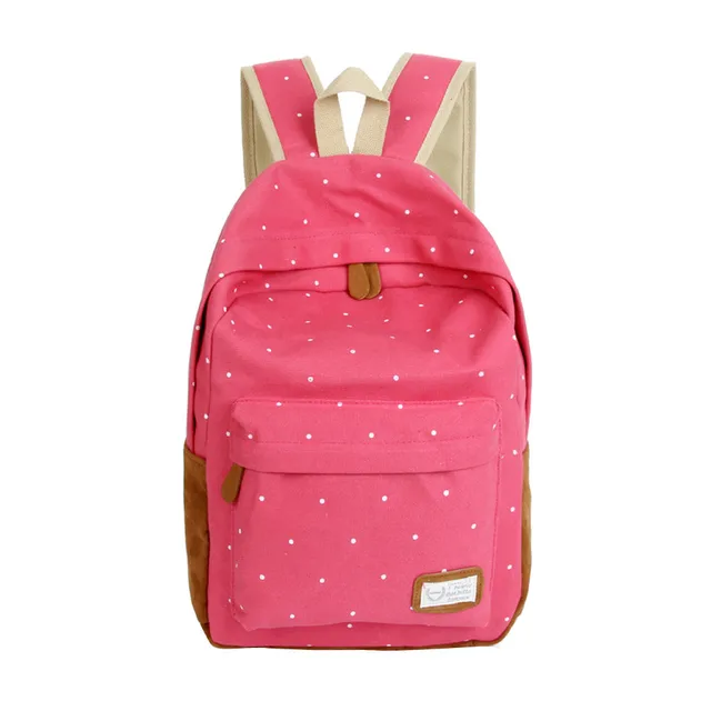 Hot sale Women Canvas Backpack 9 Color Double Shoulder Book Bags Brand