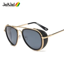 JackJad, модные уникальные авиационные солнцезащитные очки в стиле стимпанк, Винтажные Солнцезащитные очки с боковым экраном, фирменный дизайн, солнцезащитные очки Oculos De Sol 5892