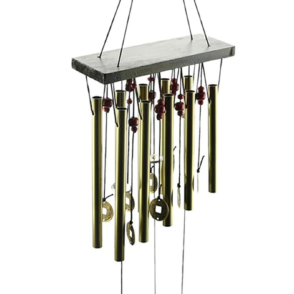 High quality 4 Tubes 5 Bells Antique bronze garden outdoor hanging wind
