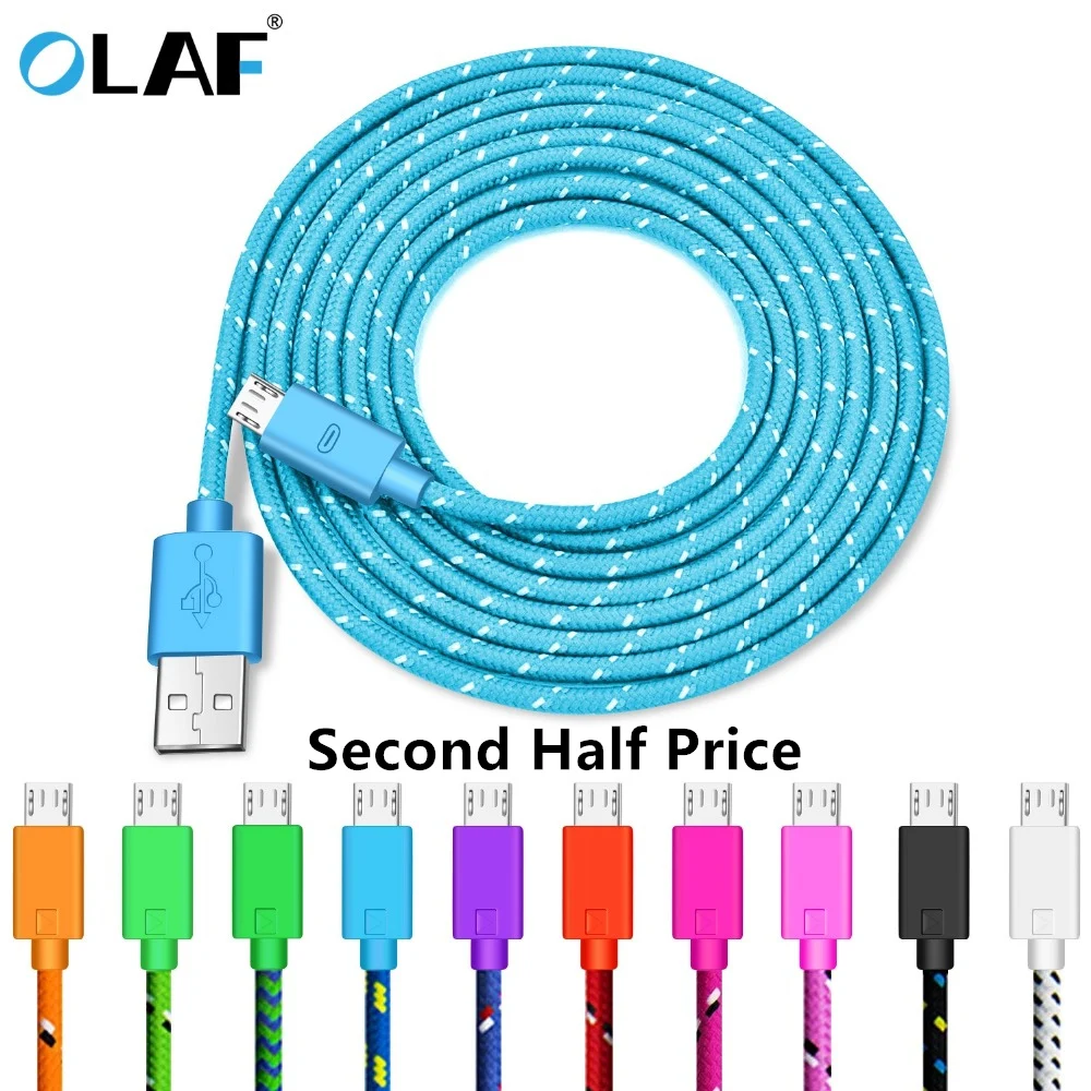 أولاف المصغّر usb كابل 1 M/2 M/3 M النايلون مضفر كابل شاحن الهاتف المحمول لسامسونج S5 S6 حافة s7 Xiaomi Redmi ملاحظة 5 برو الروبوت أولاف المصغّر usb كابل 1 M/2 M/3 M النايلون مضفر كابل شاحن الهاتف المحمول لسامسونج S5 S6 حافة s7 Xiaomi Redmi ملاحظة 5 برو الروبوت