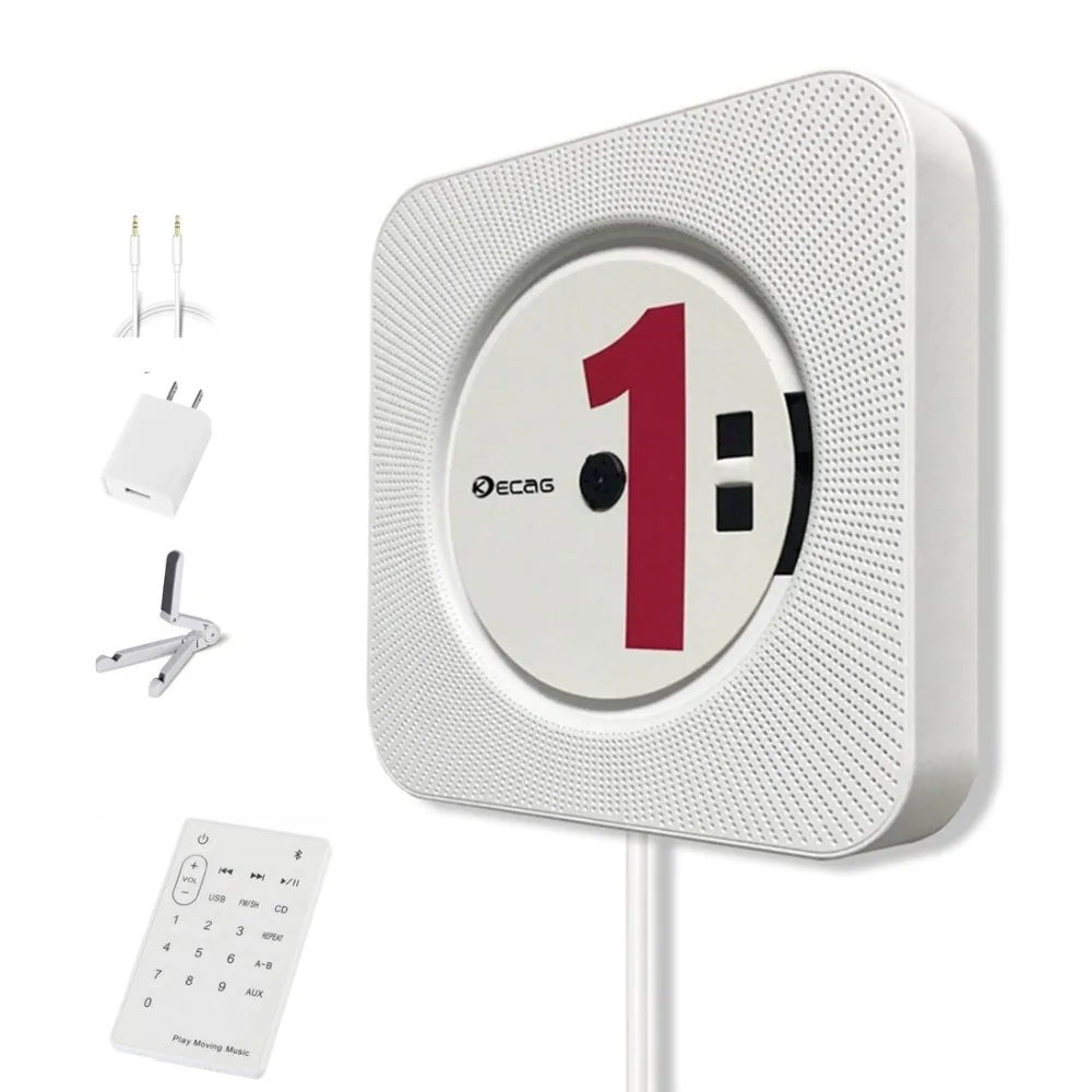 KECAG CD Player Wall Mountable Bluetooth Portable Home ...
