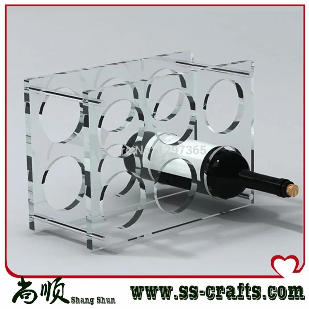Creative 6 Bottle Acrylic Wine Rack Wine Cooler Acrylic Decoration