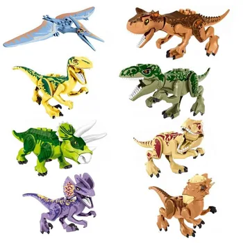 

Jurassic Dinosaur Park block Velociraptor Allosaurus Carnotaurus Tyrannosaurus Rex Triceratops Pterosaur action figure brick toy