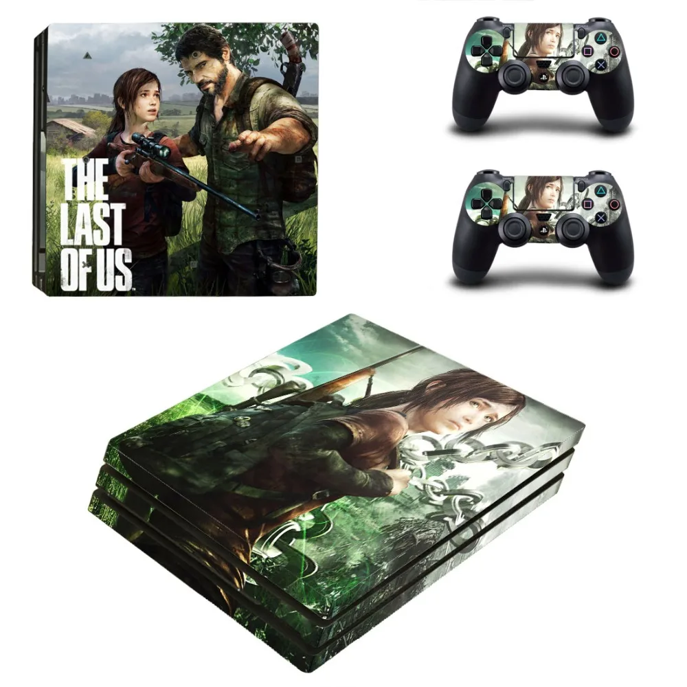 Виниловая наклейка на кожу для консоли Sony Playstation 4 и 2 контроллеров PS4 Pro последняя