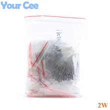 150Pcs 2W Carbon Film Resistors 0.1 Ohm ~ 750 ohm or 1K ~ 2M 5% Resistance Assorted Kit 30 Values*5pcs