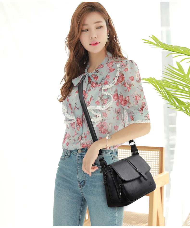 alta qualidade de couro borla sacos crossbody para as mulheres 2019