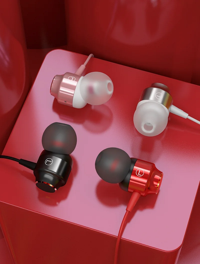 Hisomone Magnetic Wired Earbuds Headphones 3.5MM Metal In-Ear Headset HIFI Sport Earphones With Mic Stereo For iPhone Xiaomi