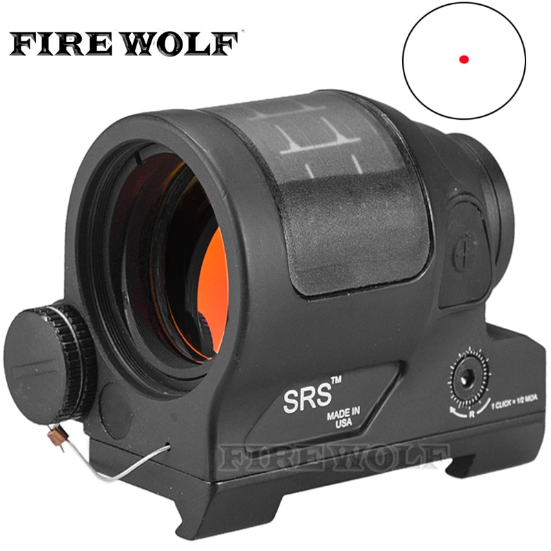 

SRS Solar Power RED Dot Sight Military Weapon Sight Trijicon Red Dot Sealed Reflex Sight Hunting Scopes For Airsoft Rifle Caza
