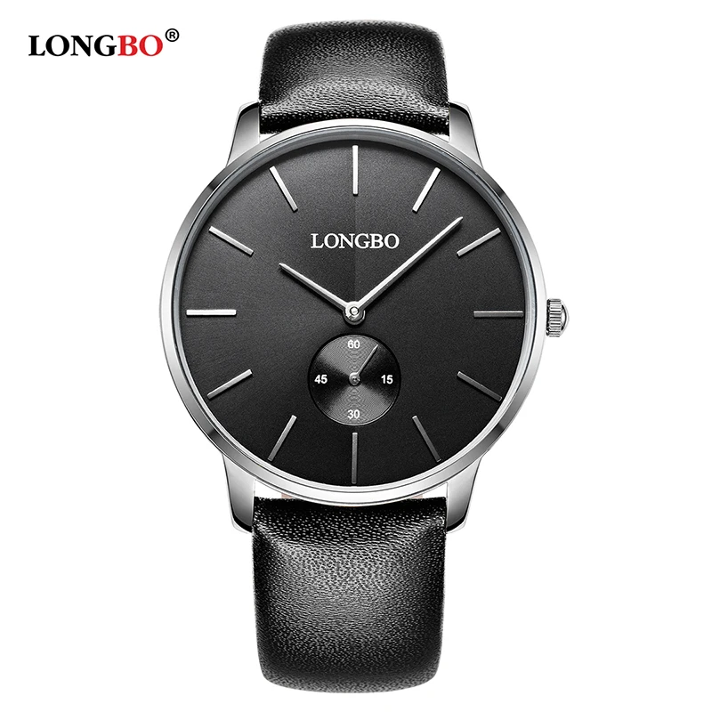 

LONGBO Brand Fashion Men Business Watch Luxury Women Dress Watch Leather Strap Lover Quartz Wristwatch Relogio Uhren Gift