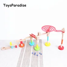 39 шт. шариковый аппликатор игрушка роллеркостер деревянные игрушки для детей строительные блоки Монтессори обучающая 3D дорожка скольжения мальчик/девочка подарок