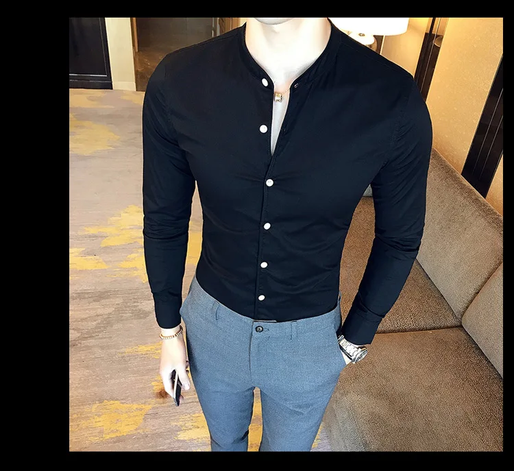 abotoado camisa magro negócios casual moda luxo