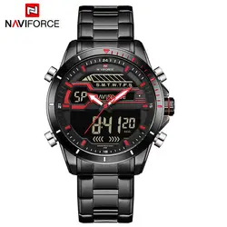 NAVIFORCE Мужская Мода Спортивные часы Роскошные Лидирующий бренд Водонепроницаемый Для мужчин Цифровые кварцевые наручные часы мужской Relogios