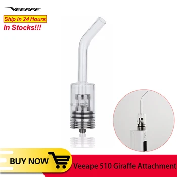 

Original Veeape 510 Giraffe Quartz Clearomizer Attachment Wax Atomizer Vape Tank Long Glass Mouthpiece For 510 Thread Box Mod