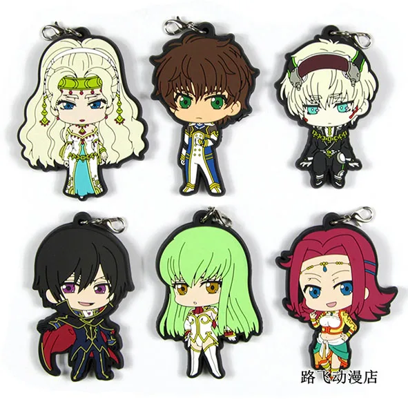 

CODE GEASS Lelouch of the RE:surrection Original Japanese anime figure rubber mobile phone charms keychain strap